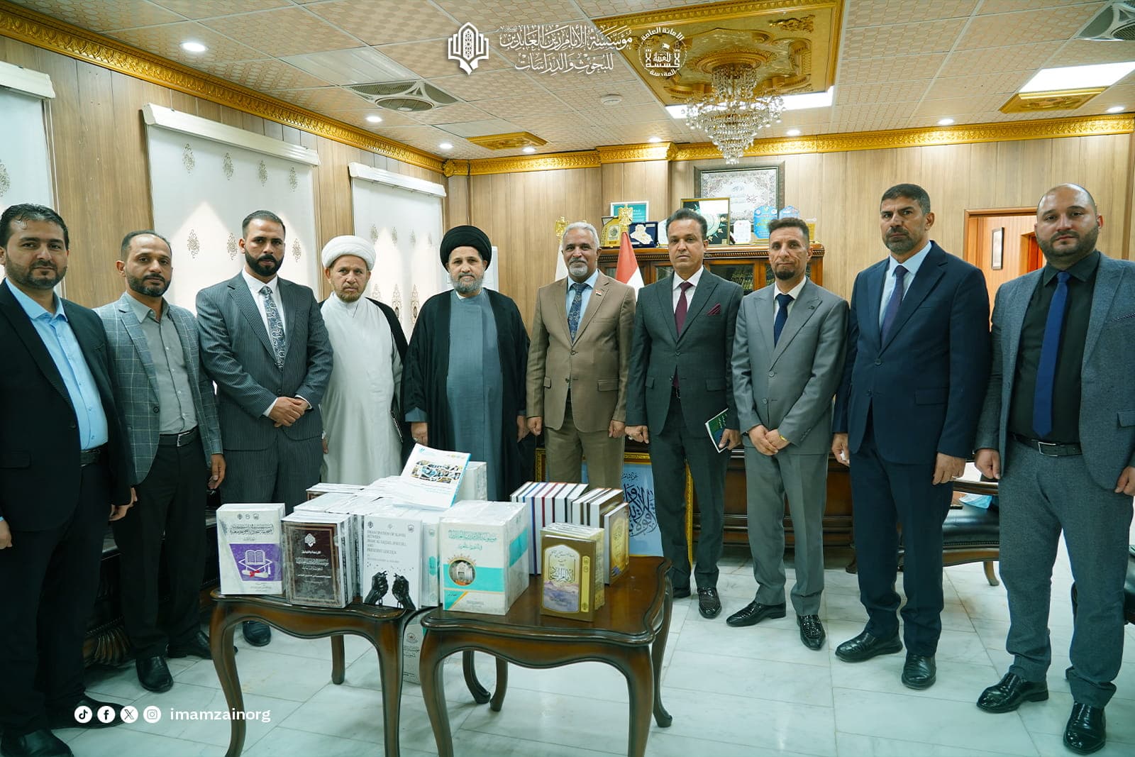 مؤسّسة الإمام زين العابدين (عليه السلام) للبحوث والدراسات تبحث آفاق التعاون العلمي مع جامعة القادسية